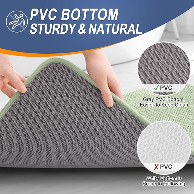 OLANLY Thick Memory Foam Bath Mat Rug 30x20, Extra Soft Absorbent Bathroom Rug - Image 4