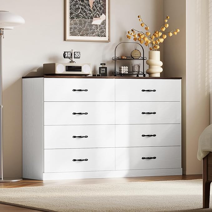 LINSY HOME 8 Drawer Dresser for Bedroom, Modern TV Stand Dressers - Image 3