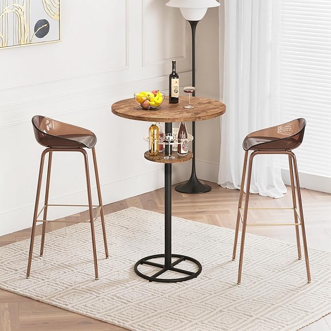 VECELO 36” High Top Bar Table, Sturdy Frame - Image 2