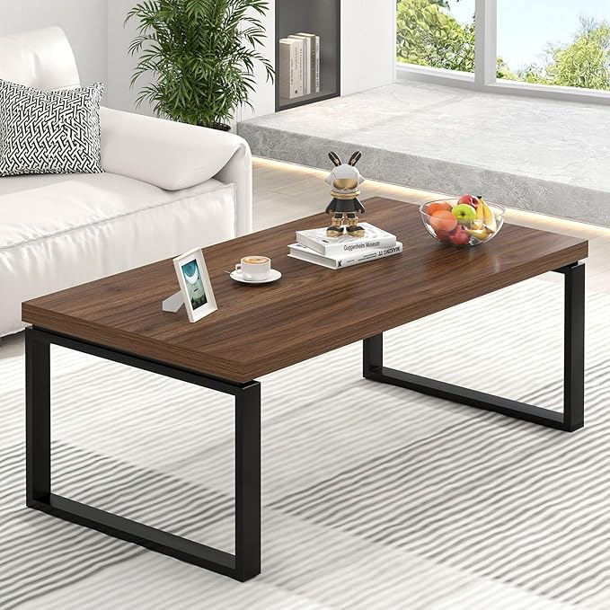 EXCEFUR Modern Coffee Table, Industrial Center Table by EXCEFUR