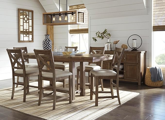 Signature Design by Ashley Moriville Rustic Farmhouse 36" Counter Height Dining - Image 16