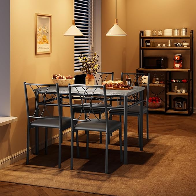 Dining Table Set for 4, Compact Kitchen Table - Image 3