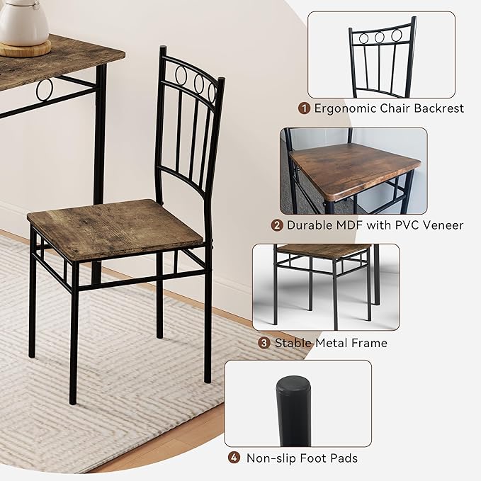 Vipbear Kitchen Dining Table Set - Image 5
