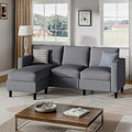 Small Sectional Sofa Couch, 3 Seat L Shaped Couches by Shintenchi