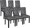 Yaheetech Dining Chairs Set of 6 Modern Style Faux Leather Dining Room Chairs by Yaheetech