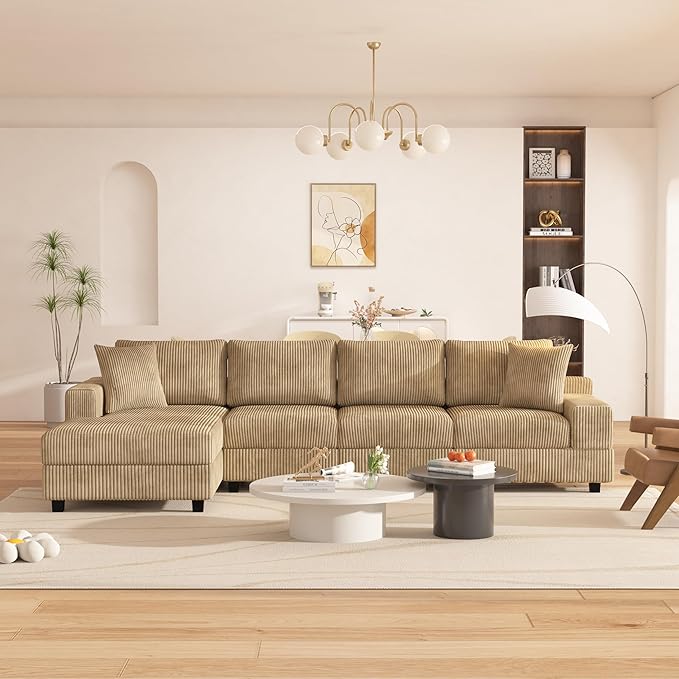 Eafurn 132.68" Oversized L Shaped Modular Sectional Sofa Couch by Unknown