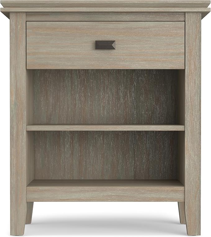 SIMPLIHOME Artisan SOLID WOOD 24 inch Wide Transitional Bedside Nightstand - Image 6