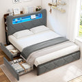 Queen Upholstered LED Bed Frame by JOCOEVOL