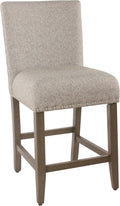 Homepop Home Decor | Backless Nailhead Trim Counter Height Bar Stools | 24 Inch by HomePop