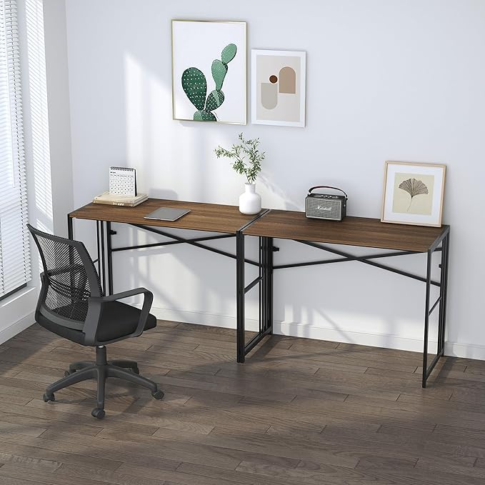 Folding Computer Desk 40 inch Writing Gaming Computer Camping Table, No - Image 6