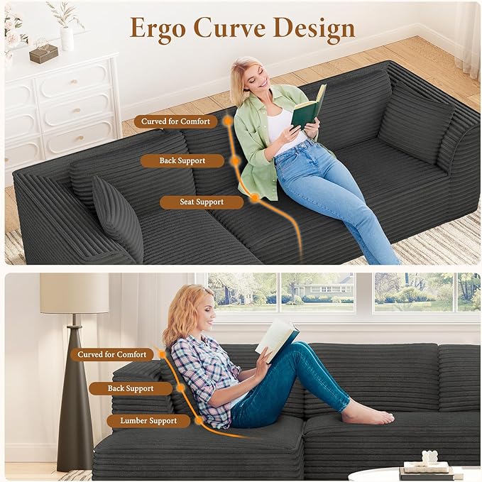 Vesgantti 106" Boneless Couch - Image 8