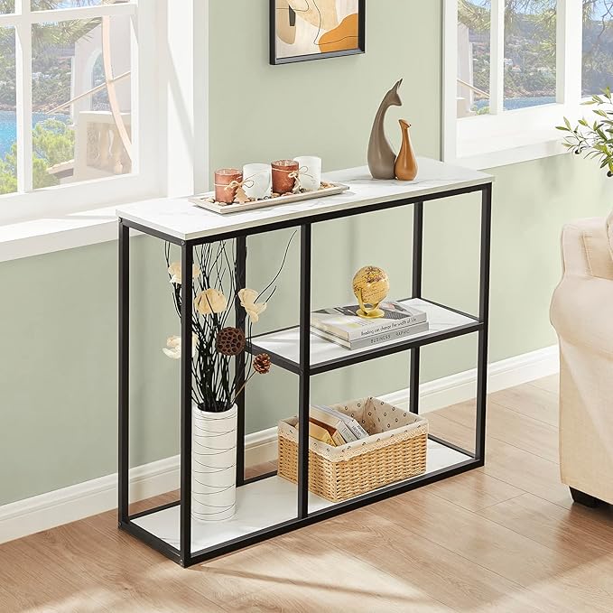 WOHOMO Console Table, 12 Inch Narrow Entryway Table - Image 4