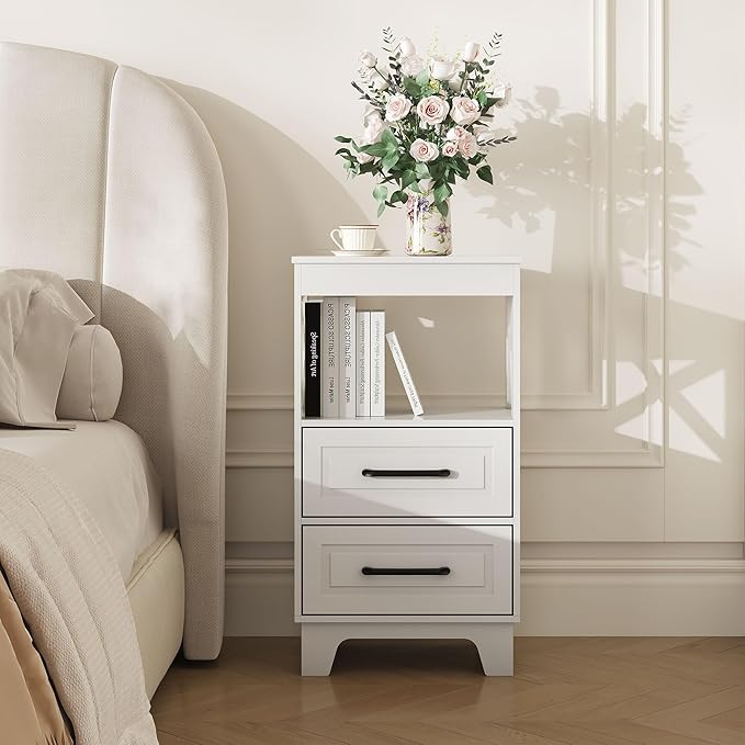 Tall Nightstand Set of 2 Side Table - Image 7