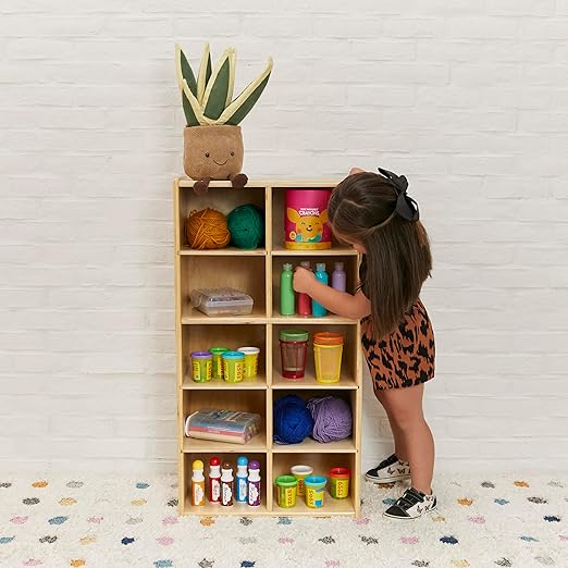 ECR4Kids Streamline 10 Cubby Tray Storage Cabinet, Classroom Furniture - Image 2