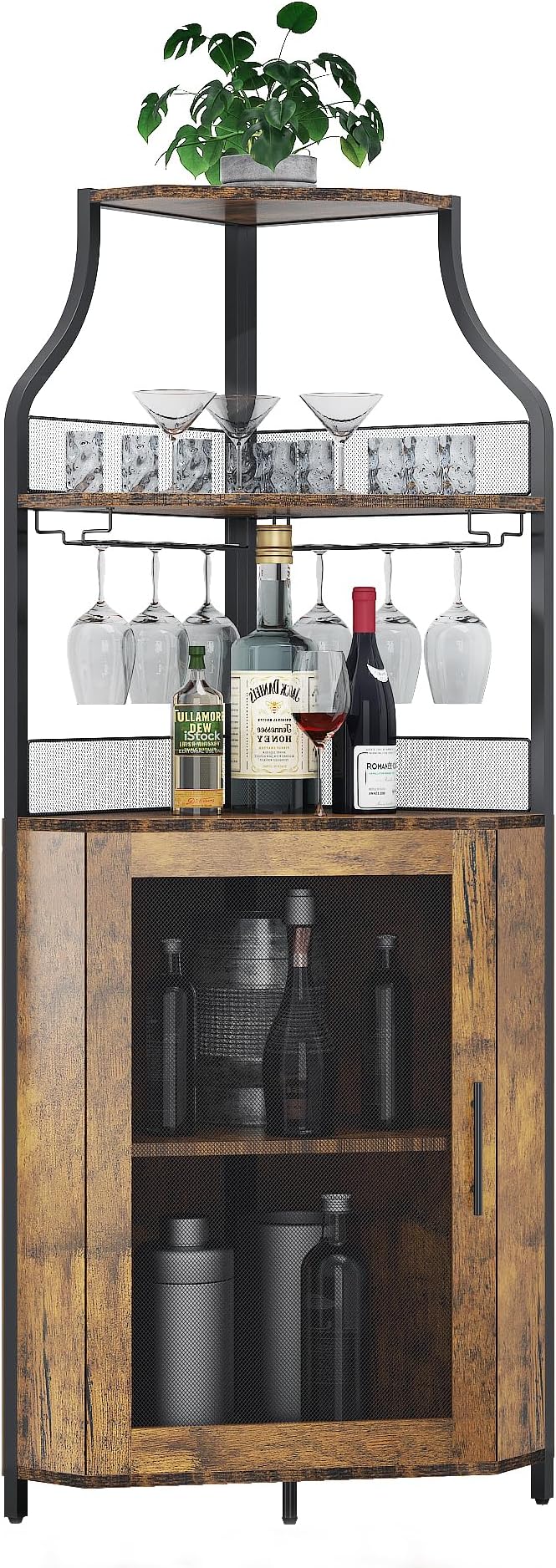 GAOMON Corner Wine Cabinet - Image 8