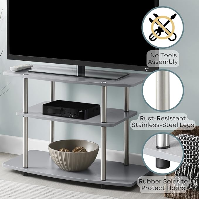 Convenience Concepts Designs2Go No Tools 3-Tier Stand Entertainment Center 37 - Image 5