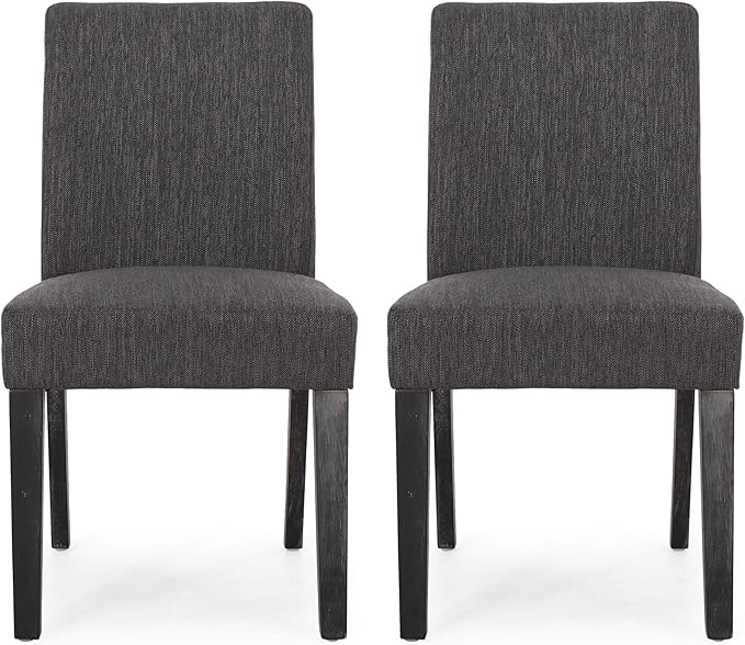Christopher Knight Home Kuna Contemporary Upholstered Dining Chair, Charcoal + by ChristopherKnightHome