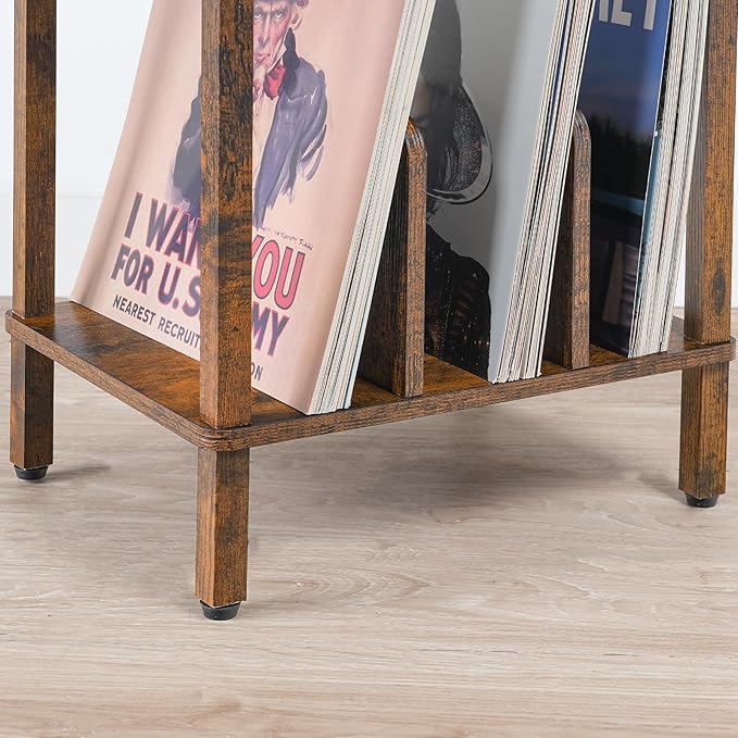 HOOBRO Record Player Stand, 2-Tier End Table, Vinyl Record Turntable Stand - Image 7