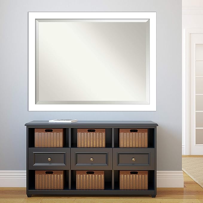 Amanti Art White Bathroom Mirror - Image 5