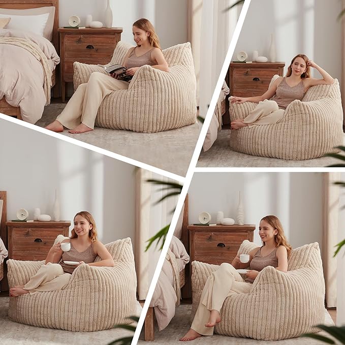 Giant Bean Bag Chairs for Adults Teens, Large Bean Bag Sofa Chairs - Image 3