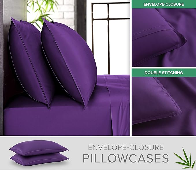 King Sheets by Pure Bamboo, Genuine 100% Organic Viscose Derived from Bamboo - Image 3