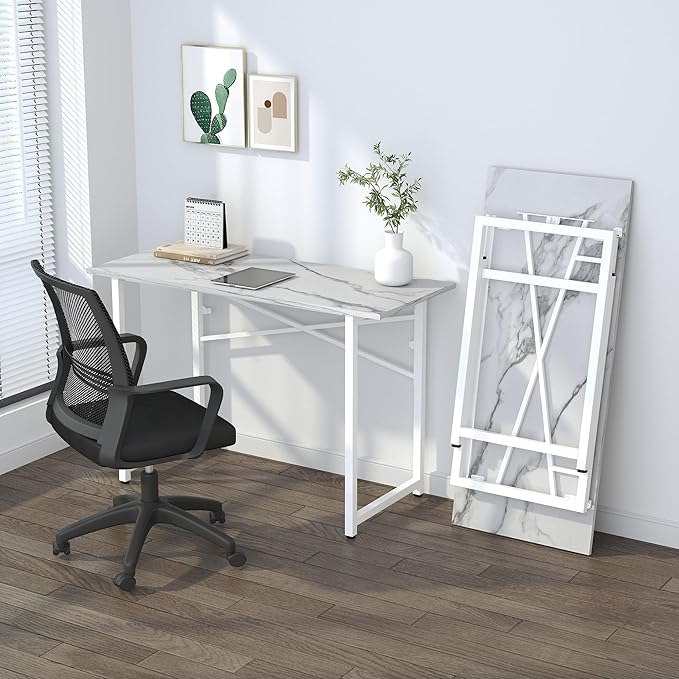 47 inch Folding Desk No Assembly Required, Writing Gaming Computer Camping Table - Image 8
