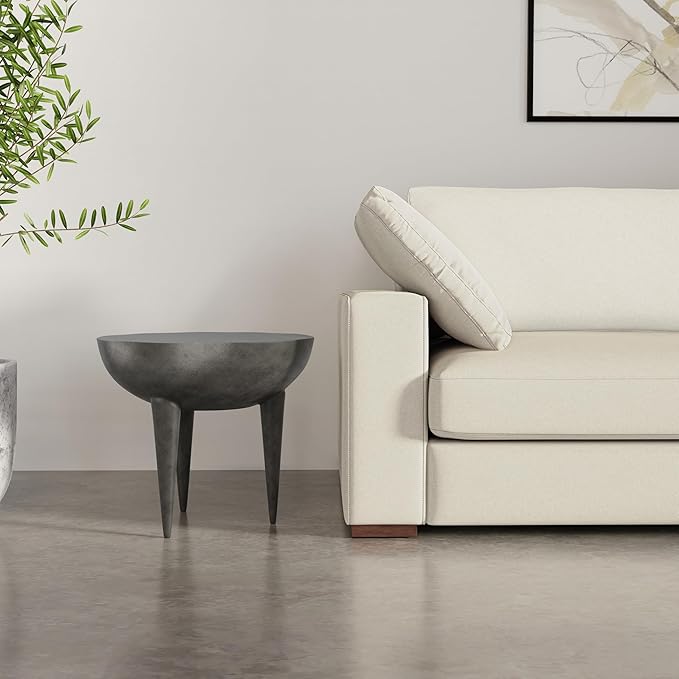 SIMPLIHOME Otto Cast Aluminum Side Table in Graphite, 21-inch Round, - Image 12
