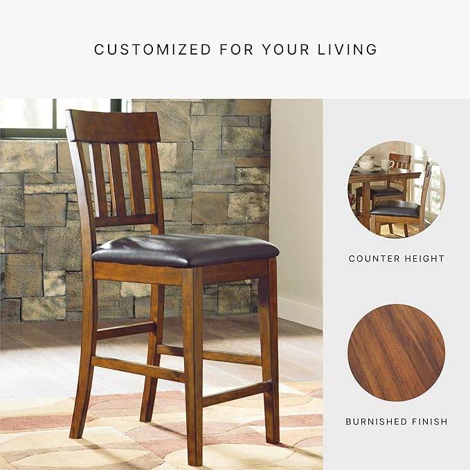 Signature Design by Ashley RaleHadd Barstool, Light Brown - Image 5
