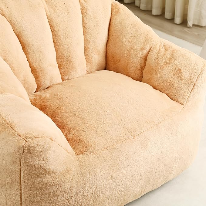 Furniliving Bean Bag Chair, Giant Bean Bag Chair Stuffed Floor Sofa - Image 7