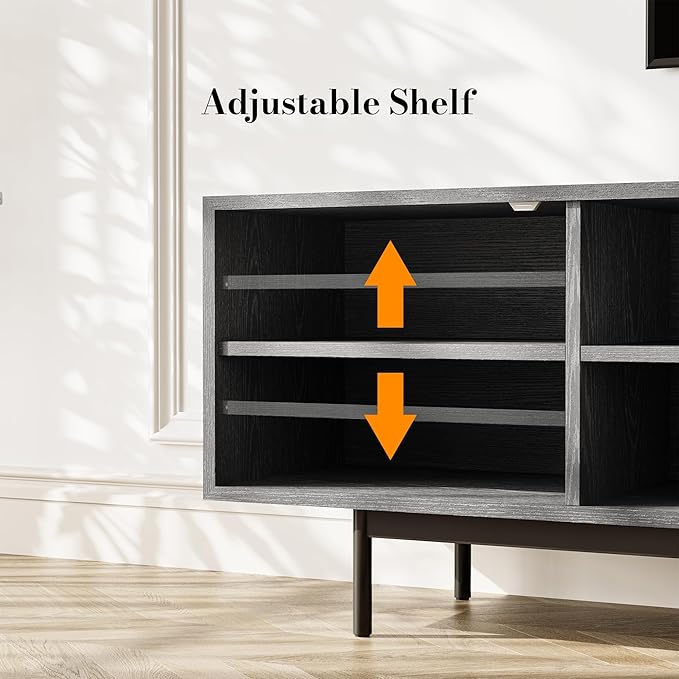 POVISON Full Assembled Mid-Century Modern TV Stand - Image 4