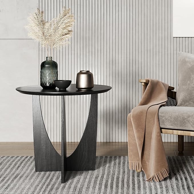 Round Side Table, Modern Aesthetic End Table - Image 2