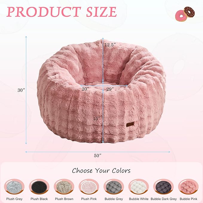 Hobestluk Bean Bag Chair Oversized Bean Bag Chair - Image 2