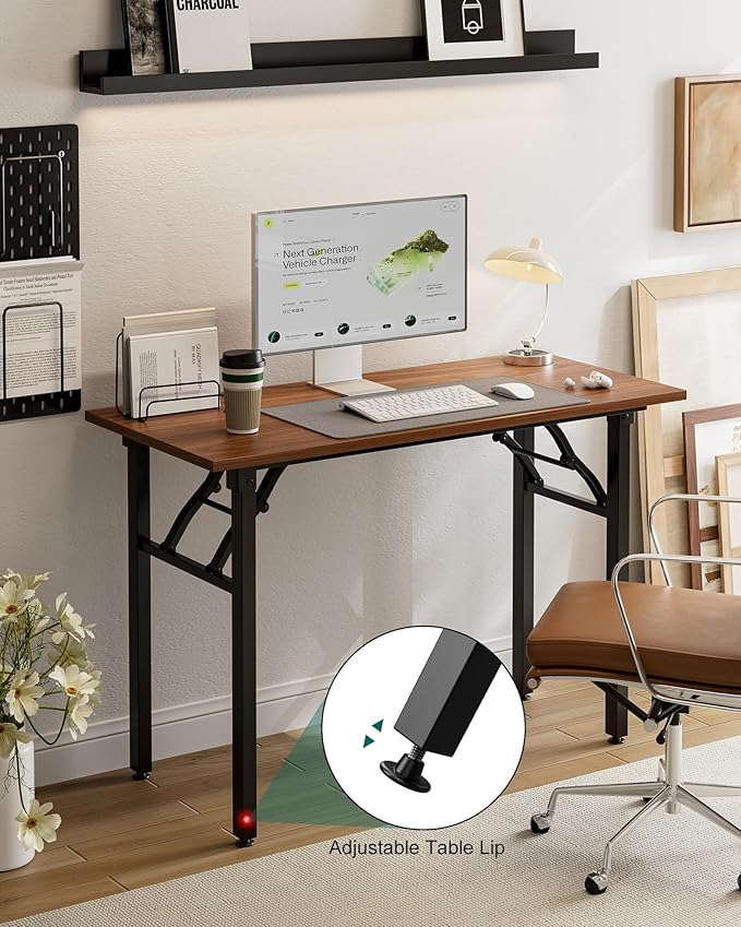 Frylr Small Folding Computer Desk – Portable 43.3 Inch Foldable Laptop Table - Image 6