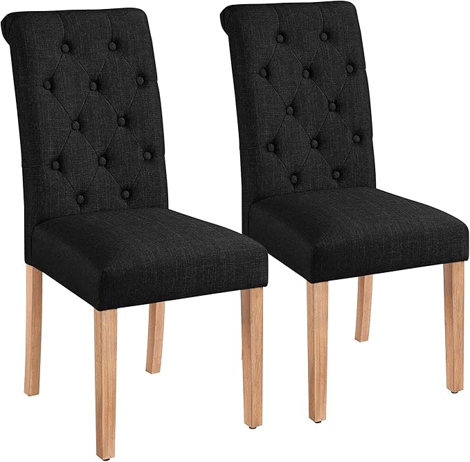 Yaheetech Dining Chairs Set of 2 Fabric Upholstered Dining Room Chairs by Yaheetech