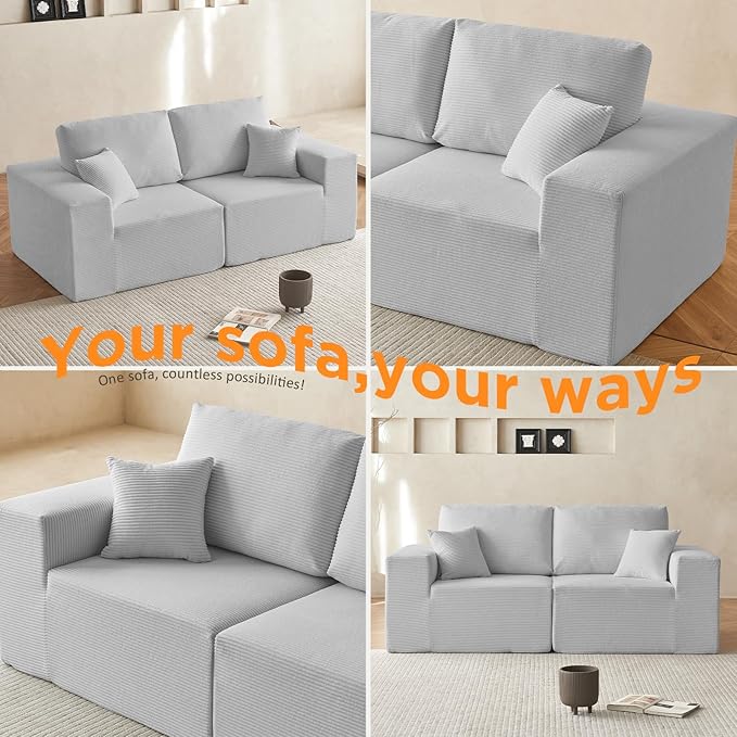 INGEROOM 79" Cloud Couch, Loveseat Sofa - Image 8