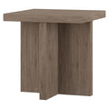 Henn&Hart 22" Wide Square Side Table in Weathered Gray, by HennHart