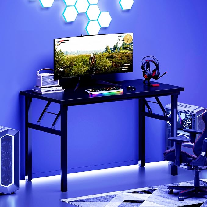DlandHome 47 inches Folding Table Computer Desk Portable Activity Conference - Image 7