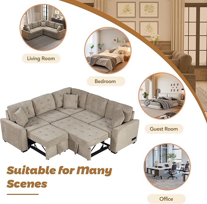 82" Convertible Sleeper Sofa - Image 6