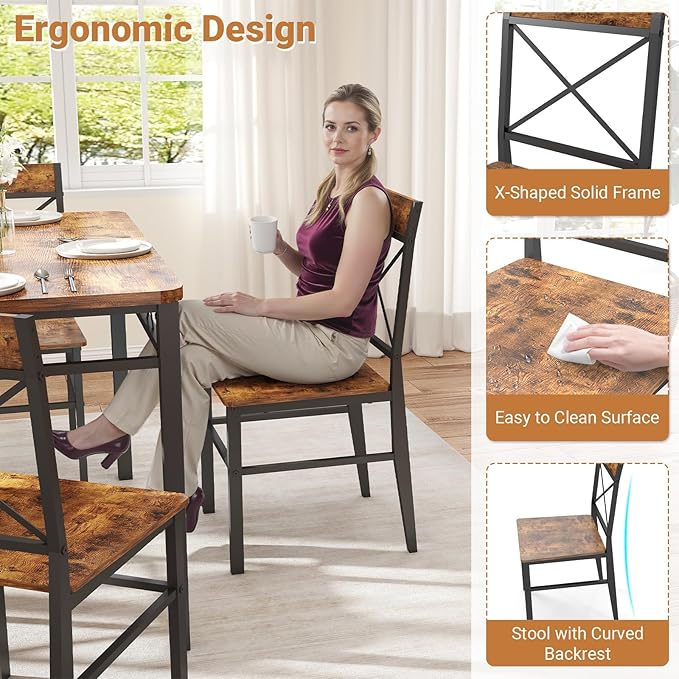 5-Piece Dining Table Set, Dining Table Set - Image 4