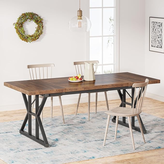 Tribesigns Farmhouse Dining Table by Tribesigns