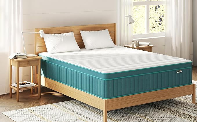Firm Queen Mattress, 14 Inch Cooling-Gel Memory Foam & Pocket Spring Hybrid - Image 3