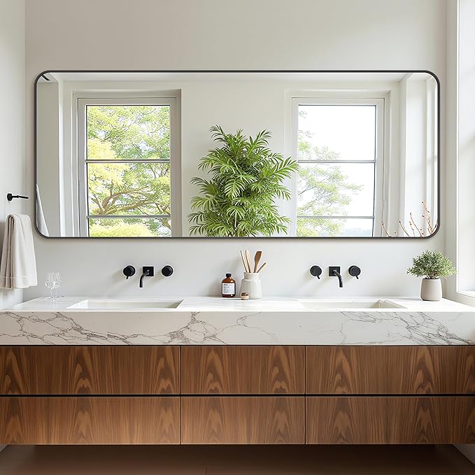 Bathroom Mirror 72" x 30", Large Rectangle Wall Mirror, Entryway Decor - Image 2