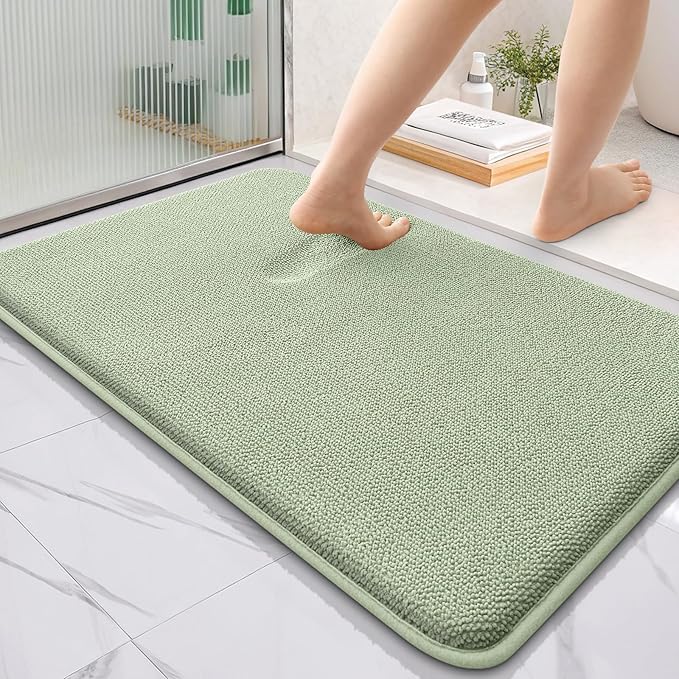 OLANLY Thick Memory Foam Bath Mat Rug 36x24, Extra Soft Absorbent Bathroom Rug by OLANLY