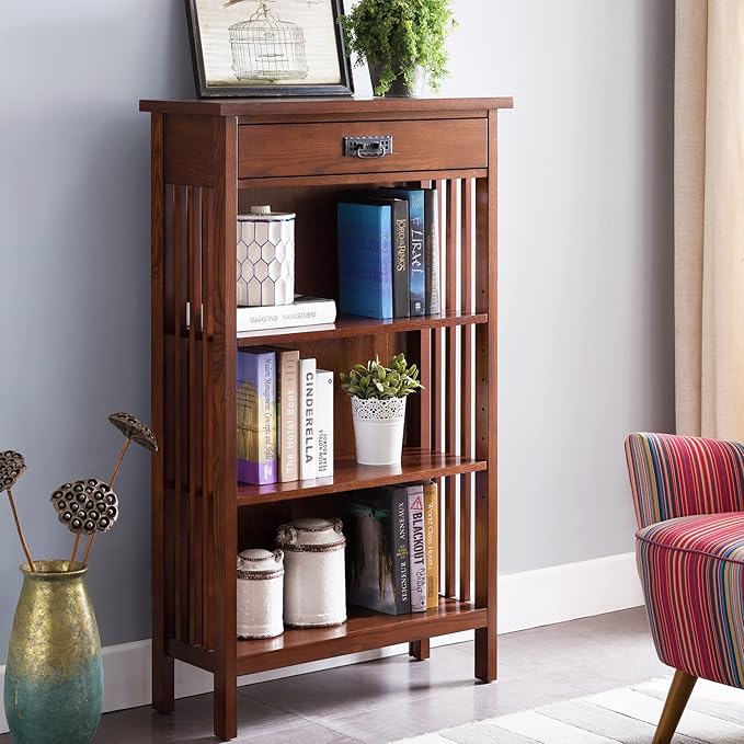 Leick Home 82262 Mission Mantel Height Bookcase - Image 2