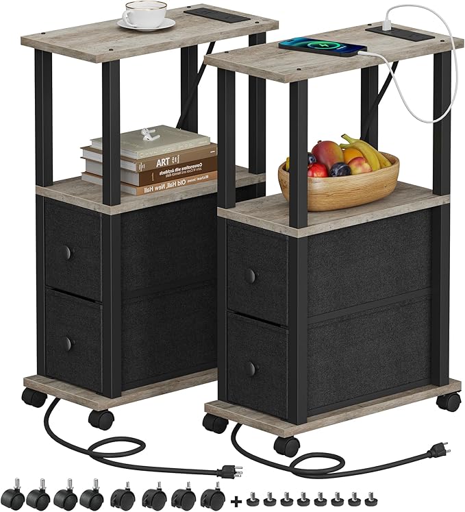 TUTOTAK Small Narrow End Tables, Side Tables by WelcometotheTUTOTAKHome