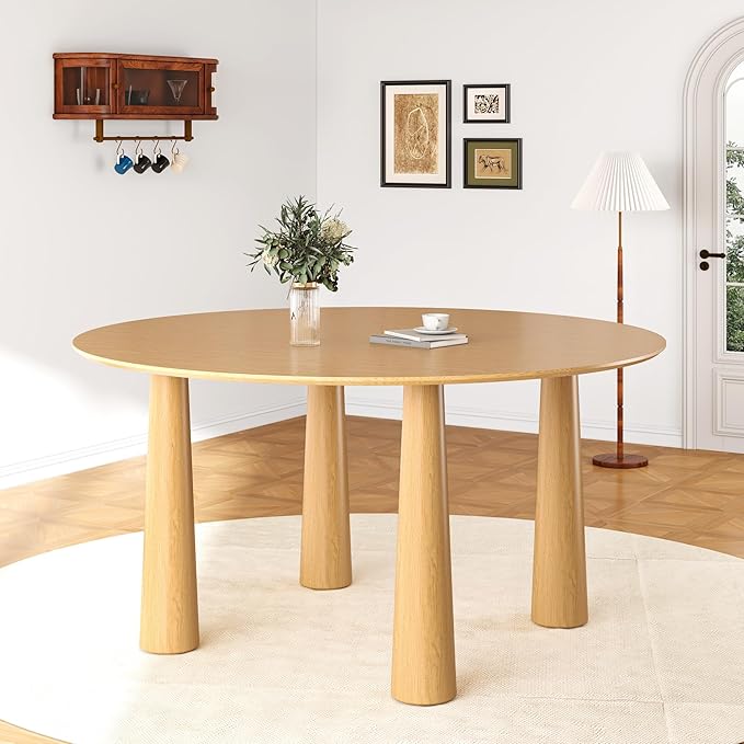 Casaphoria 59" Round Dining Table, Kitchen Table by Casaphoria
