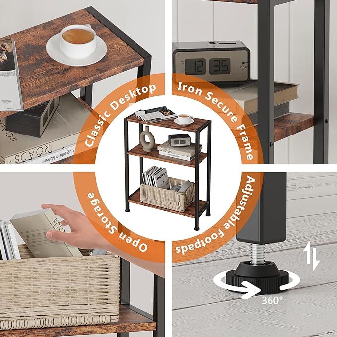 3-Tier Side Table Set of 2, Small End Table, Sofa Side Table - Image 7