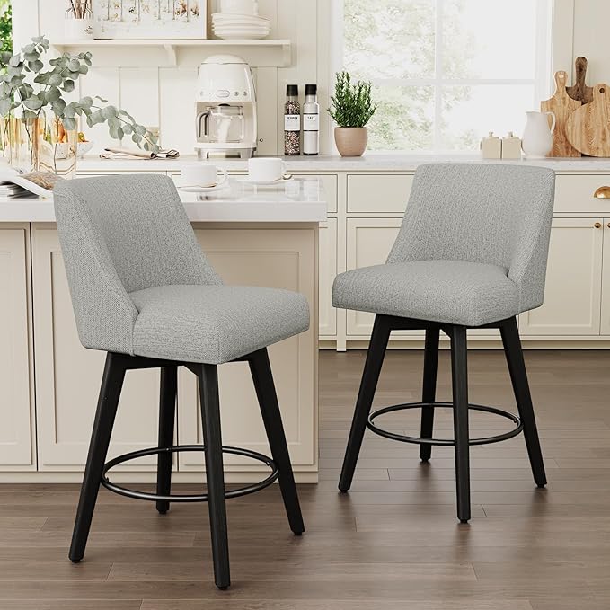 Vipbear Swivel Counter Height Bar Stools Set of 4, 26.8" H Counter Stools - Image 6