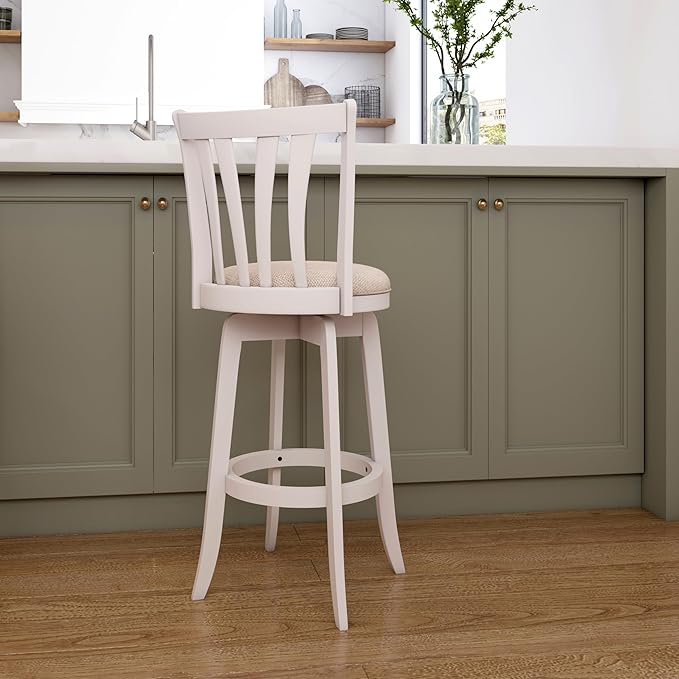 Hillsdale 29.5" Savana Wood Swival Bar Height Stool - Image 14