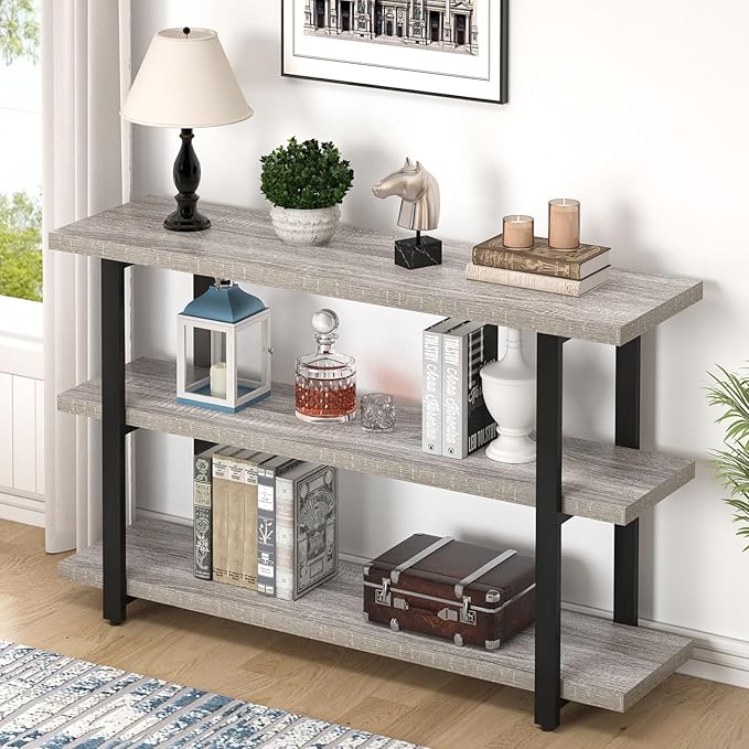 FOLUBAN Sofa Table, Wood Entryway Table by FOLUBAN